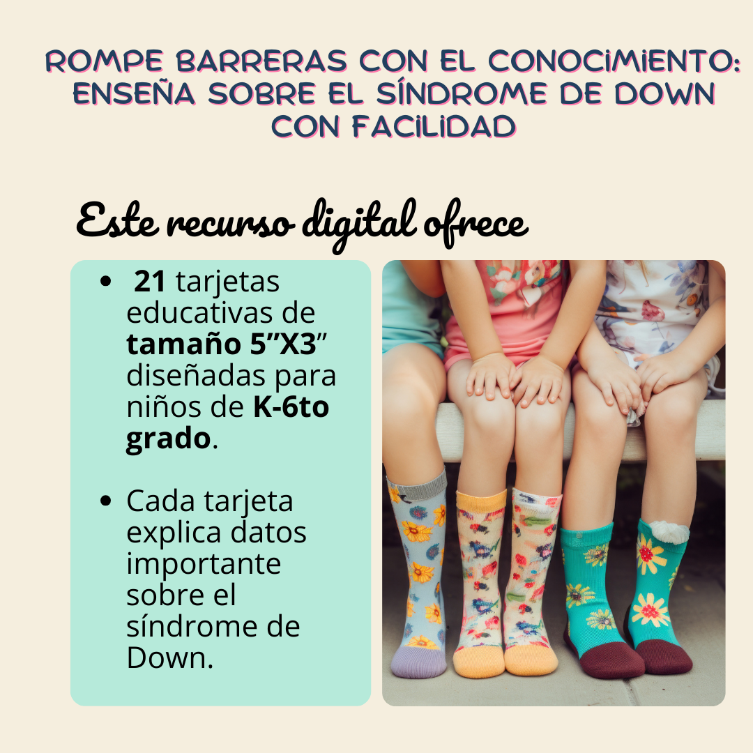 21 Tarjetas sobre el síndrome de Down 6to-12