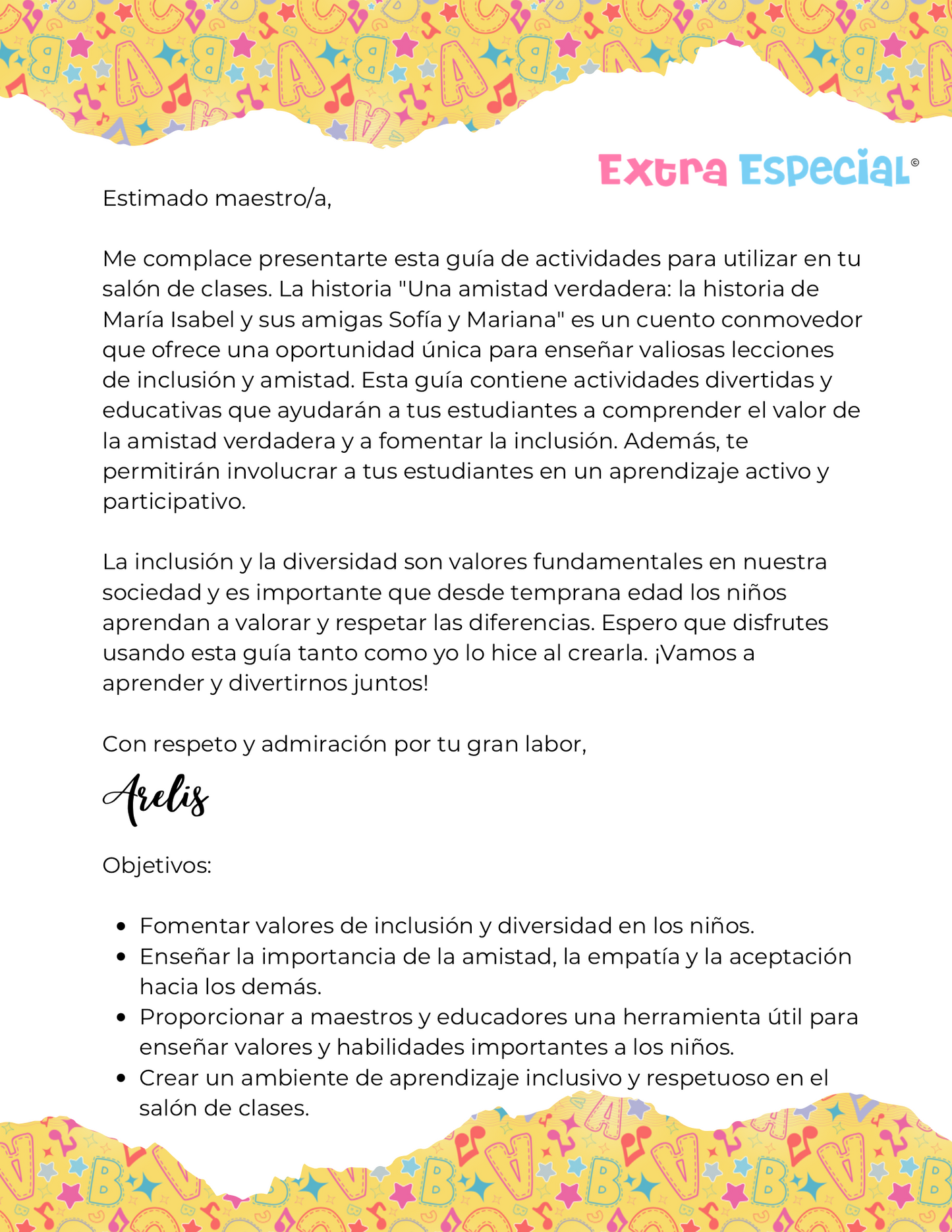 Guía de actividades para fomentar la inclusión y la diversidad en el aula a través del libro: Una Amistad Verdadera