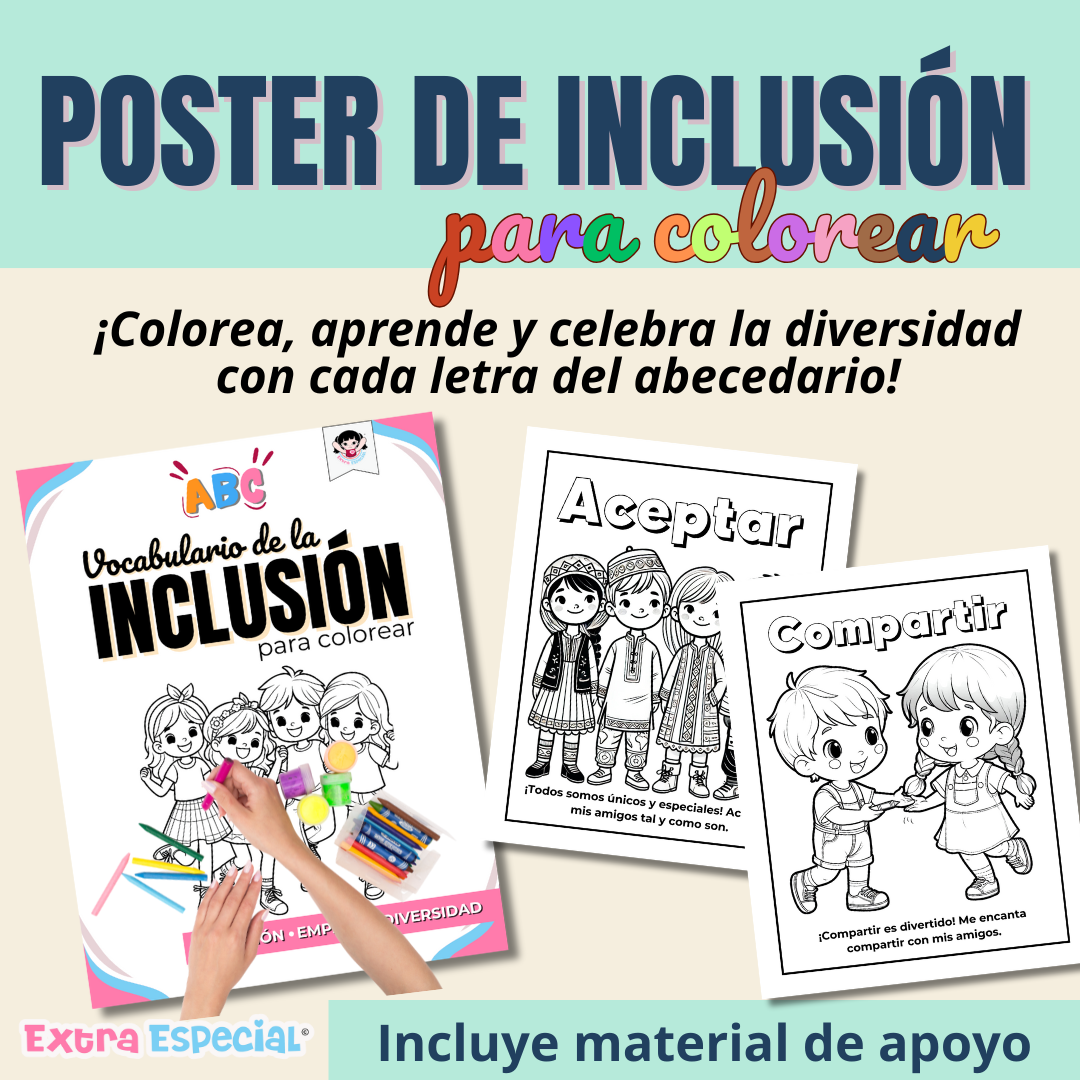 Vocabulario de la Inclusión para colorear