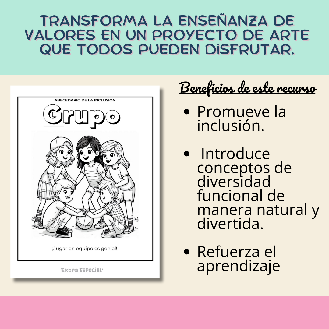 Vocabulario de la Inclusión para colorear